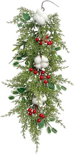 Artificial Christmas Teardrop Swag Door Swag 68cm Decorative Prop Ornament