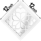 Wocred Set of 2 Mirrors Square Wall Mirror,Gorgeous Rustic Farmhouse Accent Mirror,White Color Entry Mirror for Bathroom Renovation,Bedrooms,Living Rooms and More(12”x12”)
