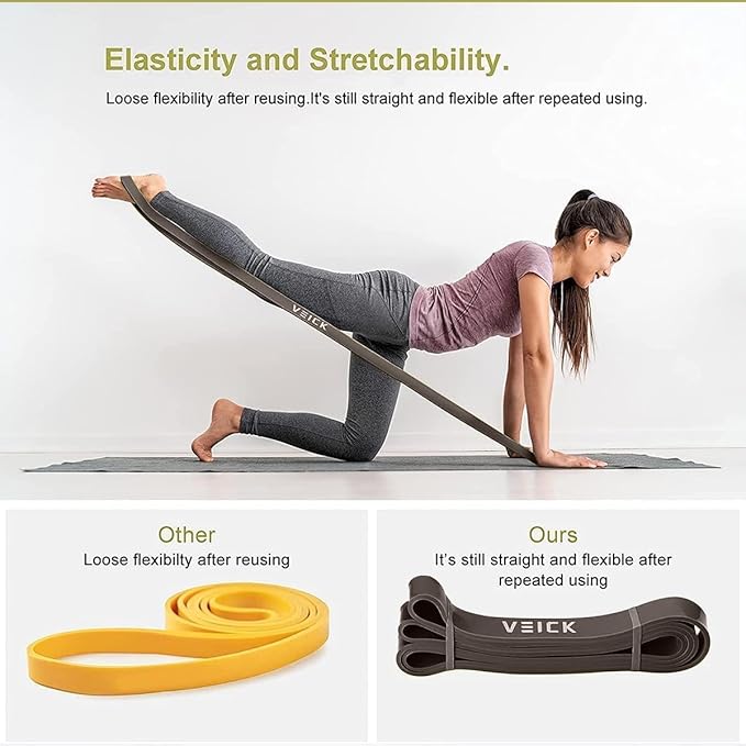 VEICK Resistance Bands for Working Out, Exercise Bands, Workout Bands, Pull Up Assistance Bands, Long Heavy Stretch Bands Set for Men Women, Power Weight Gym at Home Fitness Equipment