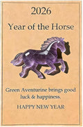Lucky Crystal Horse — A Symbol of Wisdom & Success (2026), Clear Horse Crystal Figurine with Card, A Timeless Symbol For Fresh Starts And Bold Journeys Ahead, Welcome New YearDecorative Gift (Purple)