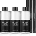 COCODOR Reed Diffuser Oil Refill/Woody Hotel /6.7oz(200ml) / 3 Pack/Aromatherapy, Home Fragrance, Scented Oils, Oils for Reed Diffuser, Bathroom Home Decor