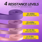 WHATAFIT Resistance Bands,Pull Up Assist Bands Set with Handles, Exercise & Workout Bands with Door Anchor for Men & Women – Home Fitness Equipment for Strength Training, Stretching