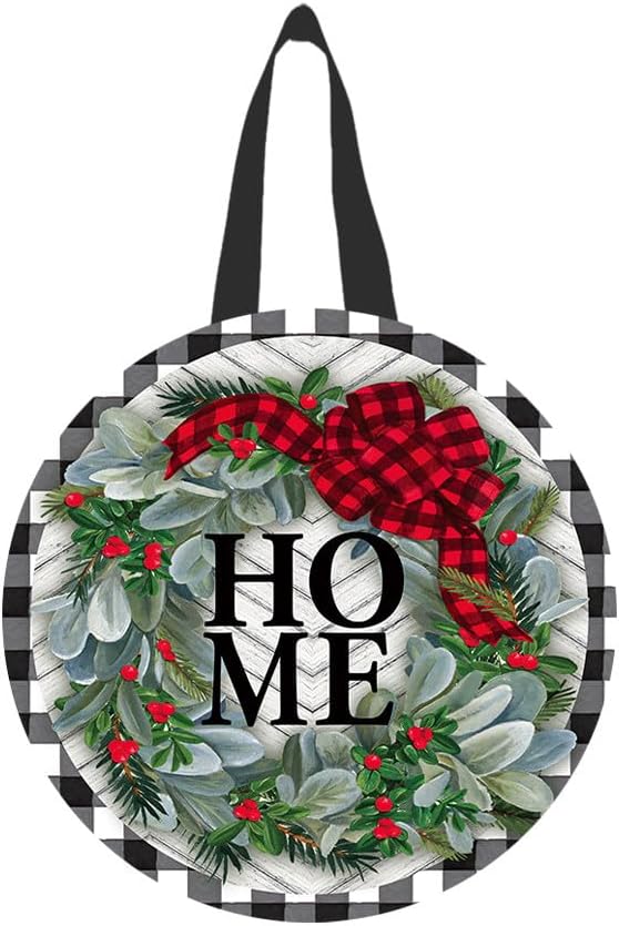 Briarwood Lane Winter Wreath Wood Door Hanger