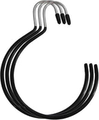 XGNG 3PCS Black Non-Slip Belt Rack Tie Hanging Hooks Closet Accessories Scarf Ring Hangers Scarf Organizer Storage Holders for Ties Scarves Belts Tank Tops Pashminas