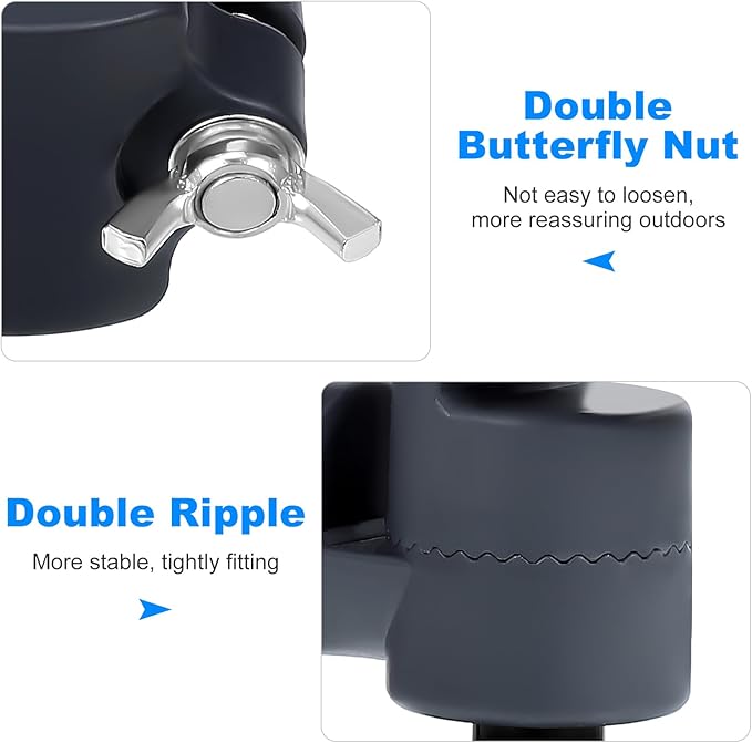 PartyKindom Fishing Chair Umbrella Clamp: Fishing Umbrella Stand Rack Universal Sunshade Bracket Holder with 360 Degree Rotation for Rod Holder
