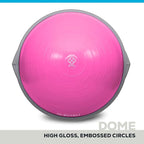 Bosu Balance Ball Exercise Trainer, Home Gym Equipment w/ Guided Workouts & Pump, 26", Blue - Inflatable Fitness Platform for Strength Training, Standing, Balancing, and Core Workout
