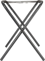 Household Essentials Luggage Rack, Grey Frame with Black Straps