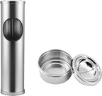Anfrere Standing Ashtray Outdoor for Patio, Large & Tall Outside Ashtrays for Cigarette Butt Receptacle Disposal, Commercial Metal Smokers Cigar Ash Tray Container with Lid and Trash Can, DN1SR