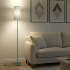 64.6" Floor Lamp, Pole Lamp with Foot Switch, Modern Standing Lamp, Minimalist Freestanding Lamp (Bulb Not Included), for Living Room, Bedroom Office ETL Listed, Green QQ07LD05
