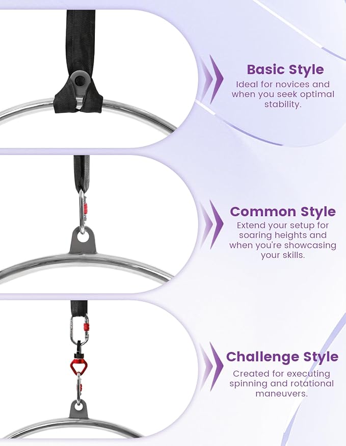 Aerial Lyra Hoop Kit 90cm, 32mm Thick, Maximum Load 460 LBS, Yoga Equipment Set with Hardware Kit for Yoga Dance, Aerial Fitness