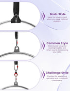 Aerial Lyra Hoop Kit 90cm, 32mm Thick, Maximum Load 460 LBS, Yoga Equipment Set with Hardware Kit for Yoga Dance, Aerial Fitness