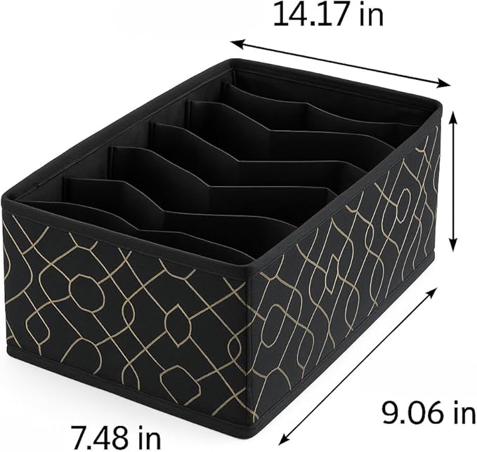 Fabric Drawer Organizer – Foldable Cloth Storage Box for Clothes, Closet, and Dresser Organization (Large)