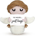 Sympathy Gifts for Loss of Loved One - No Words Just Hugs - Handmade Crochet Angel Doll, Bereavement Condolences Memorial Gift, Get Well Soon, Miscarriage, Comfort Gifts for Women