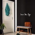 Dripykiaa LOVE YOU BYE Wood Sign Home Decor Boho Decor 31.5” Wood Grain Wall Decor Express Love and Warm for Your Family Lovers Wall Art Gift Hallway Entryway Door For Home - White