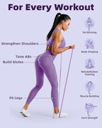 Resistance Bands Set - Pull Up Bands for Men Women, Exercise Bands Resistance with Door Anchor, Training Poster & Pouch for Body Stretching, Pull Up Assist