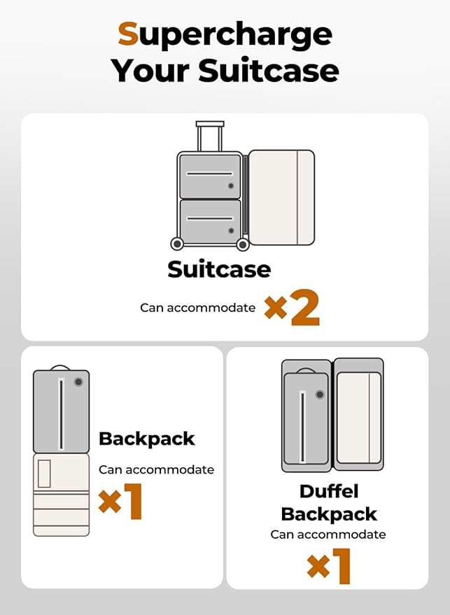 Vacuum Bags for Travel with Pump, Reusable Space Saver Bag, IP67 Waterproof Vacuum Packing Cubes for Travel Suitcases and Backpack (2PC + PUMP)