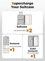 Vacuum Bags for Travel with Pump, Reusable Space Saver Bag, IP67 Waterproof Vacuum Packing Cubes for Travel Suitcases and Backpack (2PC + PUMP)