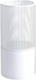 Umbrella Stands Hollowed-out Metal Umbrella Holder with Hooks,Umbrella Rack Modern Round Outdoor Hallway Entryway Umbrella Stand Rack (Color : White, Size : 50cm)