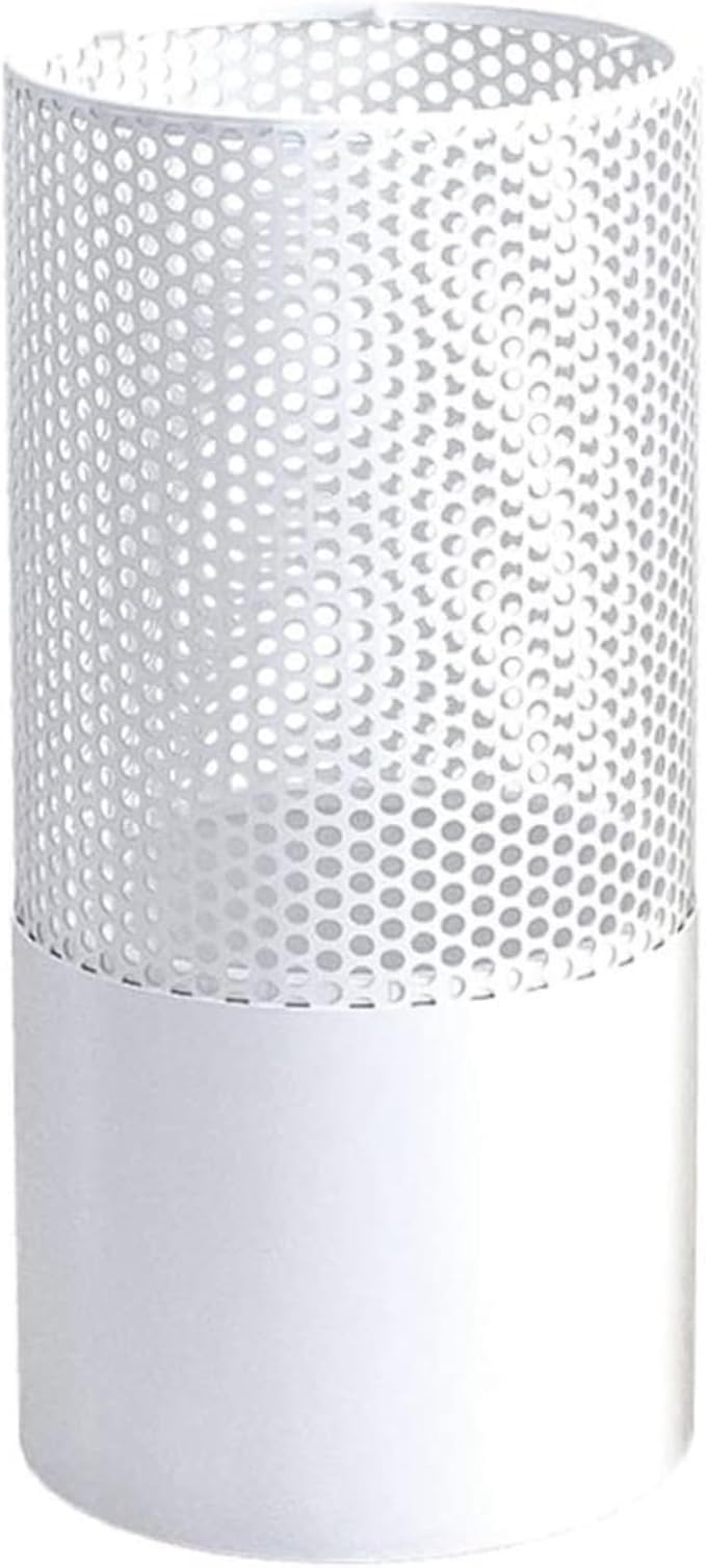 Umbrella Stands Hollowed-Out Metal Umbrella Holder with Hooks,Umbrella Rack Modern Round Outdoor Hallway Entryway Umbrella Stand Rack (Color : White, Size : 58cm)