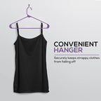 Utopia Home Plastic Hangers 50 Pack - Clothes Hanger with Hooks - Durable & Space Saving Coat Hanger - Heavy Duty Purple Hangers - Skirt Hangers