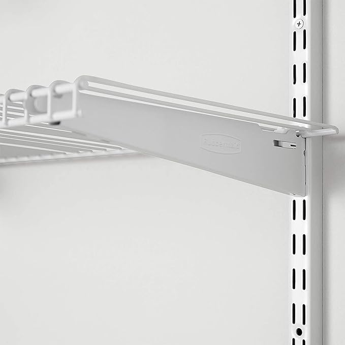 Rubbermaid Configurations 26" Shelving Kit, Set of 2 Shelves (Uprights not included), White, Expandable, Organization for Home/Laundry/Bathroom/Mudroom/Pantry/Linen Closet/Garage