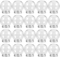 BESTOYARD 20Pcs DIY Snow Globe Water DIY Kit - Clear Water Globe Jars, Photo Snow Globes, Fancy Snow Globes with Glitter Flakes