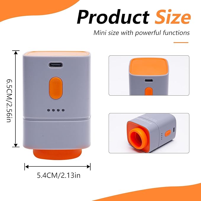 Fast-Charging Wireless Pump and 8 Pack Vacuum Compression Storage Bags,Multi-Size Combo 70% Space Saving for Clothing, Bedding & Seasonal Storage & Space Saver for Luggage