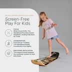 GIBBON SlackBoard - GiBoard Balance Board - Gift for Kids & Adults - 1 & 2 Line Options - Slackline Balance Trainer for Core Workouts, Standing Desk Exercise, Home Gym, Yoga & More