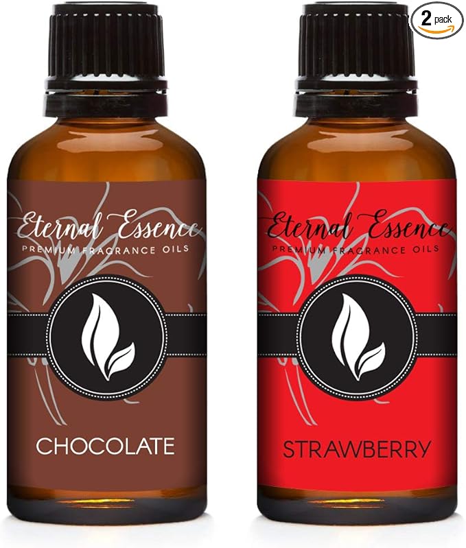 Eternal Essence Oils 2 Pack 30ml Premium Fragrance Oil - Chocolate & Strawberry - for Candle, Soap Making, Aromatherapy, Diffusers, Home Care, & Humidifiers