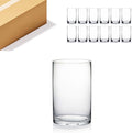 WGV Cylinder Vase Bulk, Diameter 5", Height 8", Clear Glass Floral Planter Container, Floating Candle Holder for Wedding Party Event Home Office Decor, 12 Pieces