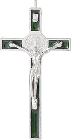 VINETEN Crucifix Wall Cross, Catholic Crosses with Black Enamel - Crucifix for Wall, Jesus Christian Wall Hanging Cross for Home Decor 4 Inch