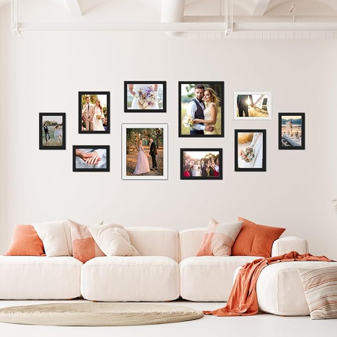 KTKDE A4 Picture Frame White Wooden Photo Frame Set of 3, for Certificate Poster and Photo, Horizontal and Vertical Formats 8.3x11.7 Frame with Shatter Resistant Plexiglass Home Decor best gift