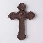 BRASSTAR Cast Iron Wall Cross Decoration Rustic Antique Metal Cross Farmhouse Home Wall Hanging Decorations TQZDPT21