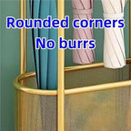 Metal Umbrella Holder, Umbrella Rack with Non-slip Pads, Umbrella Stands with Hook, Freestanding Umbrella Basket for Entryway, Living Room(Gold)