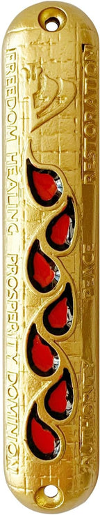 4.5 Inches Hand-Painted Mezuzah, Exquisite Enamel Design with Scroll Included for Jewish Occasions