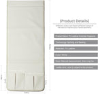 PU Leather Sofa Armrest Organizer, Armchair Magazine Holders, Waterproof Remote Holder for Recliner Couch with 1 Large Pocket, 4 Small Pockets for Magazine, Remote, Phone, Ipad, Books (white)