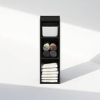 Furinno Reed 3-Tier Closet Organizers and Storage, Closet Organizer, Open Shelf Closet Storage, for Wardrobe, Bedroom, Living Room, 10-Inch Width, Blackwood