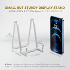 Plate Holder Easel Display Stand - 4.5 inch Metal Plate Stands for Display - Tabletop Picture Stand - Silver Iron Easels for Display Pictures | Photo Frames | Book | Decorative Plates | Plaque -2 Pack