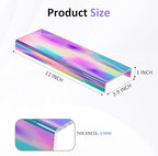 Sezanrpt Acrylic Shelf Riser 12x3.9x1 pack of 2, Iridescent Display Shelf 12” for Shoes, Glasses, Plants, Home Decors, Perfume, 12x3.9x1 Inch