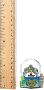 Italy Snow Globe of Rome, Pisa and Venice. (2.5 Inches Tall), 45mm Globe with Snow