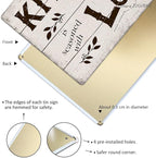 Funny Kitchen Signs Decor-Kitchen Farmhouse Decor-Personalized Kitchen Metal Sign-Kitchen Counter Accessories-12x8 Inch Hanging Plaque Home Wall Decorations-This Kitchen Is Seasoned With Love