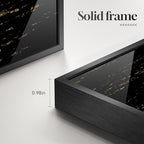 Framed Long Narrow Vertical Moon Wall Art Set of 2, Modern Black White Gold Bright Art Prints Paintings, Night Sea Landscape Pictures for Living Room Entryway Hallway Dining Room Bedroom Wall Decor