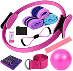 Pilates Essentials Kit for Women - Home Fitness Equipment Set, Includes Pilates Ring, Yoga Ball, Resistance Bands, Booty Bands for Core Strength, Glute Toning, and Yoga Stretching