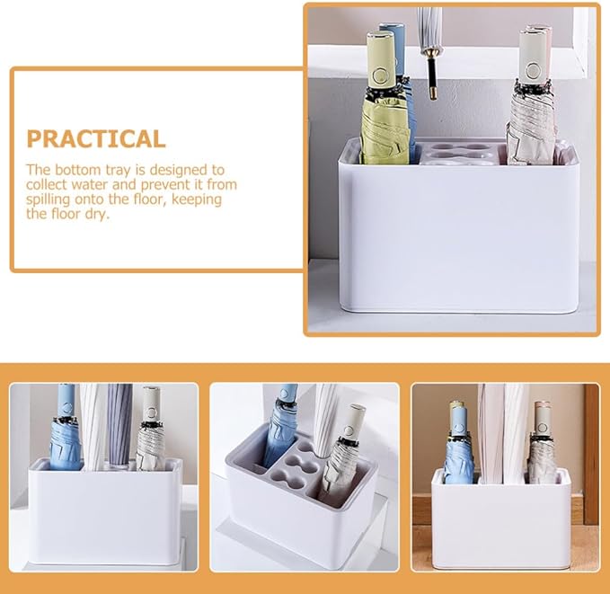 Cabilock Plastic Outdoor Umbrella Stand with Drain Tray