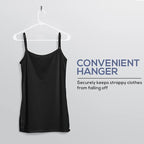 Utopia Home Plastic Hangers 50 Pack - Space Saving Clothes Hanger - Durable & Strong Closet Organizers and Storage with Built-in Strap Hooks - Essential for Shirts, Pants, Skirts & Coats (White)