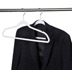 Quality Hangers 50 Pack Non-Velvet Plastic Hangers for Clothes - Heavy Duty Coat Hanger Set - Space-Saving Closet with Chrome Swivel Hook, Functional Non-Flocked Hangers - Cream White