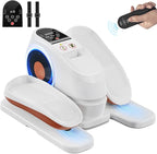 2025 Under Desk Elliptical Machine, Electric Ellipse Leg Exerciser Pro As Seen On TV with 16 Adjustable Speed, Quiet and Fully Assembled with Remote Control & Non-Slip Foot Straps White New