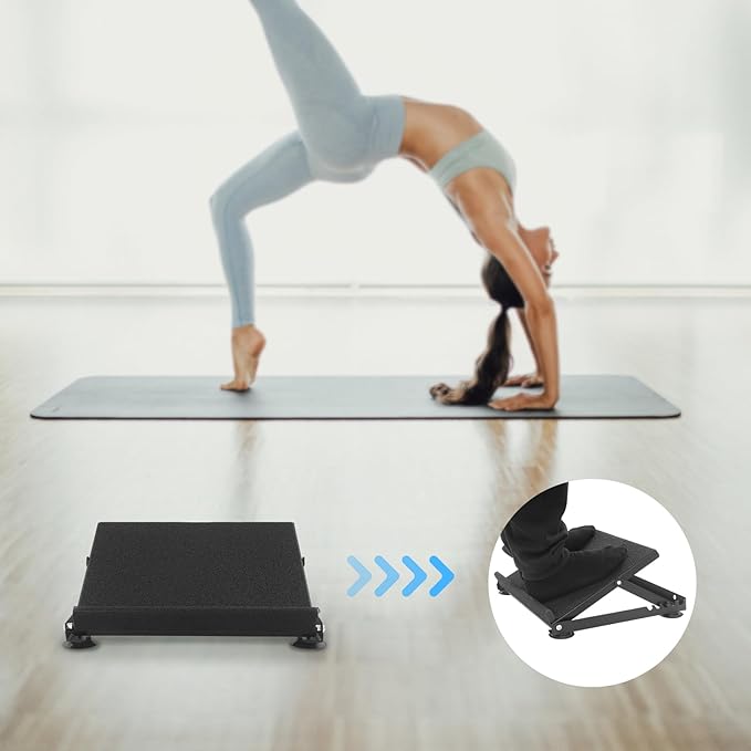 Slant Board Calf Stretching Board, 5 Gears Angle Adjustable Calf Stretcher Balance Boards, 441Lbs Rehabilitation Exercises Stretcher with EVA Non-Slip Surface, for Gyms, Physical Therapy Rooms