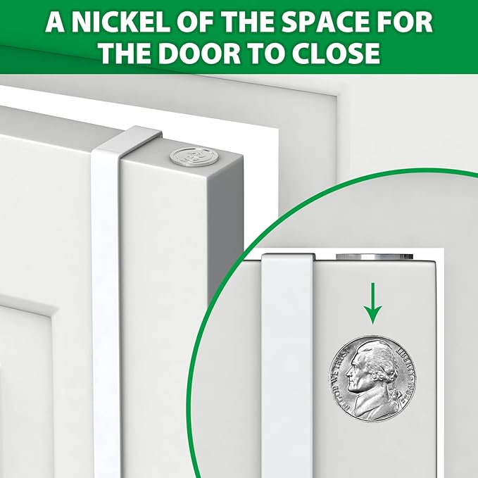 Booda Brand 14" Over The Door Hooks, 4 Pack Widen Wreath Hangers Fit The 1-3/4" & 1-3/8" Door Thicknesses, Z-Shaped Metal Door Hanger Hooks for Hanging Wreaths, Hats,and Clothes (White-4Pack)