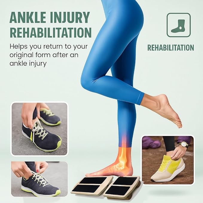 Ankle Balance Board for Adult Kids AxisBoard for Physical Therapy, Ankle Strengthener for Stability Exercises, Ankle Sprains Mobility Rehab,Plantar Fasciitis Relief (Black)